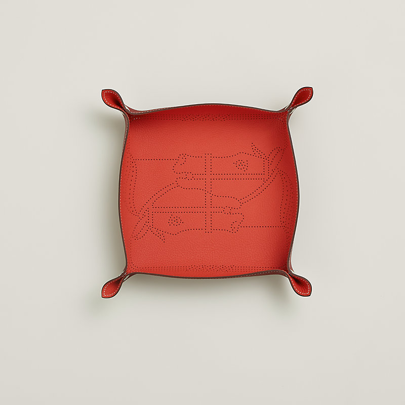 Mises et Relances Quadrige change tray - Red | Hermès USA